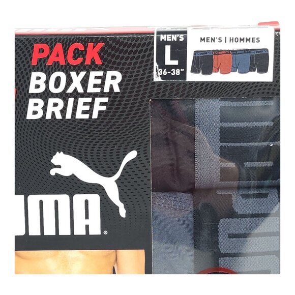 Puma Mens 8 Pack Active Stretch Boxer Briefs L Moisture Wicking Tag-Free DryCell - Picture 8 of 11